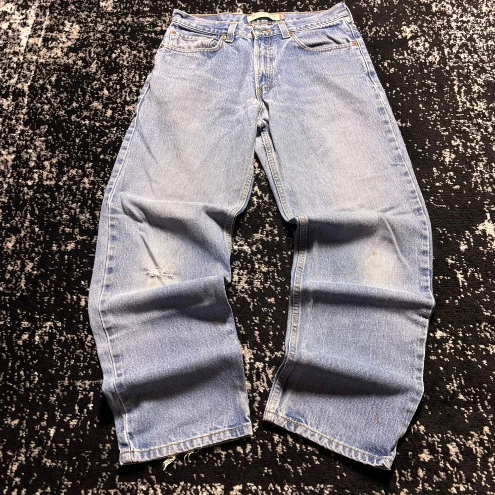 Levis 550 Relaxed Fit Jeans Mens 32x32 Light Wash Y2K Straight Leg Denim Blue